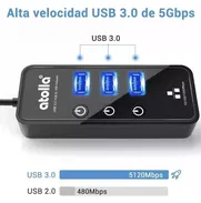 HUB Adaptador USB 3.0 a Ethernet 1000Mbps. Con 3 puertos usb 3.0 de 5Gbps e interruptor independiente. Nuevas en su caja - Img 44530386