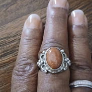 Vendo anillo de plata cifrado con piedra venturina - Img 54912371