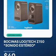📦 *Bocinas Logitech Z150 *Sonido Estéreo** 📝 *Detalles:* Mejora el audio de tu computadora, laptop o consola . - Img 57314131