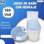 *✅🚽🚽JUEGO DE BAÑO🚽🚽* *✅💵PRECIO: 165 USD💵* *✅DESCRIPCIÓN: TAZA TANQUE Y LAVAMANOS CON TODOS SUS HERRAJES - Img 56931292