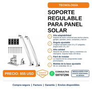 SOPORTE REGULABLE PARA PANEL SOLAR - Img 58443721