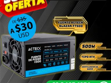 $30 FUENTE 500W/$75 CHASIS C/FUENTE 500W ACTECK - WHATS +5351976276 - Img main-image-43113659
