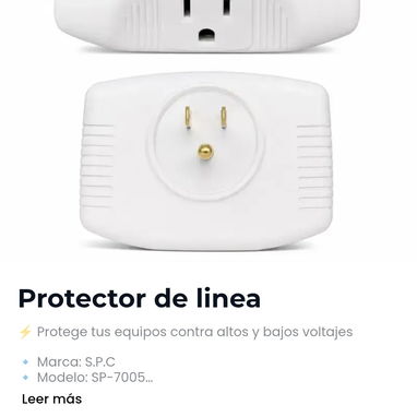 15A Extensión eléctrica de 1.5 metro x 13,8 cm y protector de Linea - 2/2