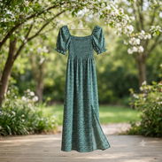 Vestido Maxi Floral con Escote Cuadrado - Img 57899600