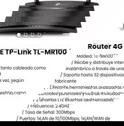 Router 4G LTE TP-LINK TL-MR100. Nuevo en caja a estrenar - Img 49152072