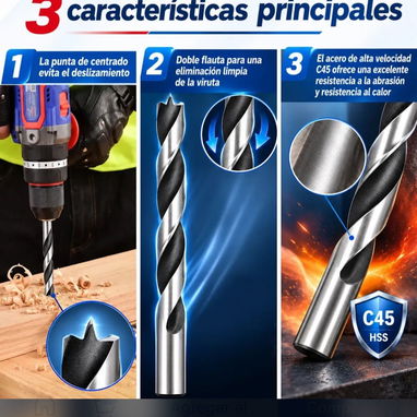 Set de brocas STD para madera/ barrenas p madera - 3/3