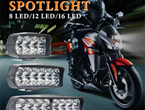 Faroles redondos y cuadrados 16 LED para motos, autos o camiones. También accesorios para bicicletas y motos - Img 61356884