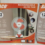Ventilador recargable de 12 pulgadas  con panel solar yv2 bombillos recargables - Img 45588660