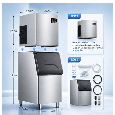 Maquina de hielo de 760 libras de hielo diarias nueva en caja  5000 usd - 2/3