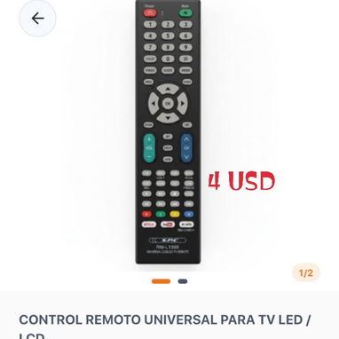 Caja decodificadora HD, mando universal para TV y paquete de pilas - Img 121296194