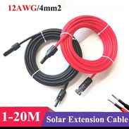 🔻🔻Cable panel solar 4mm²/12AWG Rollos de 20 metros Colores: Negro y Rojo. 120 usd el par (sale a 3usd el metro) - Img 54623315