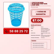 CESTO DE ROPA PLÁSTICO CON TAPA CLB-1402 VPT -0079 - Img 57840437