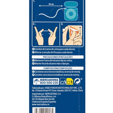 Hilo dental 120m con cera y sabor a menta (higiene bucal) - Img 112695492