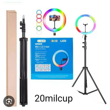 Lámparas campana, Media Luna pedestal, de escritorio, aro de luz rgb - 5/5