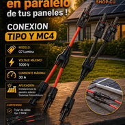 CONECTOR MC4 TIPO Y PARA CONEXIONES DE PANELES SOALRES. MENSAJERÍA CON FACTURA Y GARANTÍA. 📲 54833699 - Img 56868002