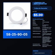 LÁMPARA LED EMPOTRADA 3W VPT -0050 - Img 57891919