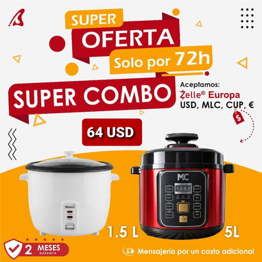 Combo de Olla Reina y Arrocera, Smart TV, Lavadora Semiautomática y más - Img 122748337