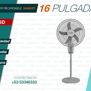 Ventilador recargable de pedestal de 16 pulgadas SANKEY. Producto con factura y garantía que usted estrena - Img 50592110