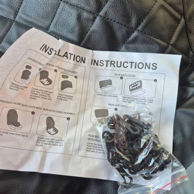 Juego de cubiertas de asiento de automóvil de 9 piezas que incluye 2 cubiertas de asiento delanteras, - 5/6