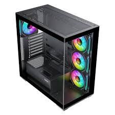 SAMA chasis ATX 4 ventiladores ARGB preinstalados, torre media tipo C con vista completa 52815418 - Img 98258507