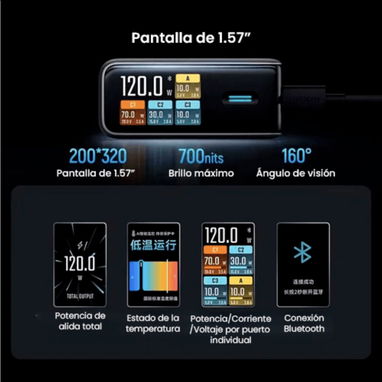 CARGADOR 120W CUKTECH 10 ULTRA ORIGINAL | NUEVO Y SELLADO | 4 PUERTOS - 2/5