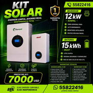 KIT SOLAR — Inversor Sunpal 12kw+Batería MUST 15kw - Img 56903491
