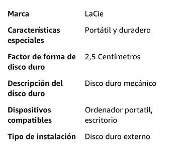 Disco Duro Externo LACIE de 2TB - Img 66718558