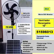 ED-522-Ventilador Recargable 16" marca E&E Miramar.....75 USD.....51596013....Transporte Costo Adicional - Img 55678699