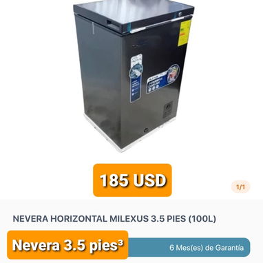 Nevera 3.5 pies³ Milexus - Img 108984676