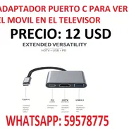 ADAPTADOR PARA QUE VEAS TU MOVIL EN EL TELEVISOR. CUENTO CON MENSAJERIA ADICIONAL - Img 51024023