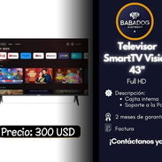 Televisor Smart Tv Visión 43" Full HD Cajita interna y Soporte a la Pared Precio: 300 usd con mensajería - Img 54973315