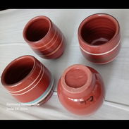Juego de 4 vasos de cerámica. Manufactura de calidad - Img 56115564