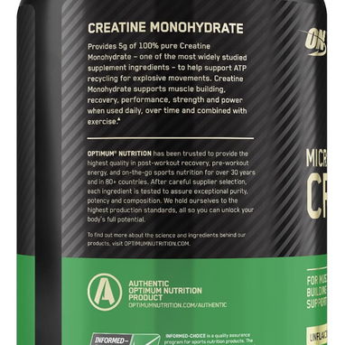 CREATINA MONOHIDRATADA OPTIMUM NUTRITION 120 SERVICIOS - Img 123163952
