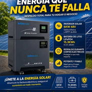 🔊Kit Solar Inversor Infinisolar 6KW con Batería de Litio LifePO4 15.3KW🔊 (👁POR ENCARGO👁) - Img 57353429
