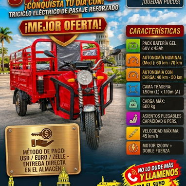 CONTAMOS CON VARIOS MODELOS DE TRICICLOS DESDE LOS 2800USD - 5/5