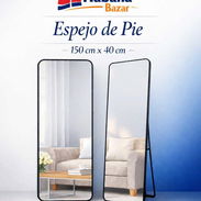 🪞✨ ESPEJO DE CUERPO COMPLETO – 150x40 cm, MARCO NEGRO, MODERNO – 40 USD - Img 55679390