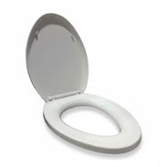 Tapa Inodoro 45cm Blanco Asiento Largo PP 19 Ajustable VPT# - Img 56774913