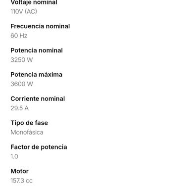 Planta eléctrica invertir 3250w - 3/4