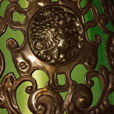 LÁMPARA ANTIGUA  DE BRONCE - 6/7