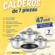Juego de calderos 7 piezas mensajería gratis - Img 57921512