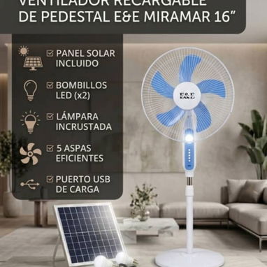 VENTILADOR RECARGABLE PEDESTAL - Img 123239267