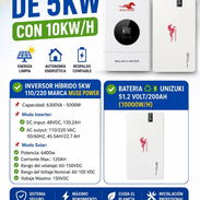 Kit Solar 5KW + Batería 10KW/H. Autonomía y respaldo confiable para tu hogar o negocio. - Img 56300083