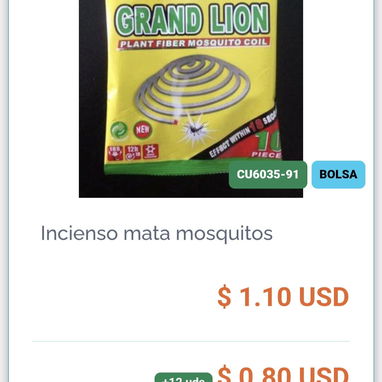 Incienso y Espirales contra mosquito VENTA MAYORISTA - Img 121902054