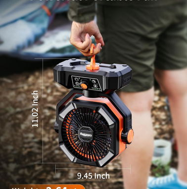 Ventilador recargable de 12 pulgadas 20000mAh tienen buena potencia de aire dura 14h en la max velocidad - Img 69900288