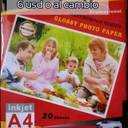 Papel fotográfico el paquete de 20 hojas de 230g/m2 y 180g/m2 en 6 usd, llamar o escribir al WhatsApp al número 55919693 - Img 56380359