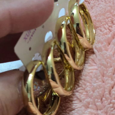 Argollas de oro laminado de 18k - Img 119424164