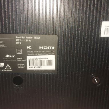 HISENSE 55" PARA PIEZAS. NUEVO, PANTALLA DAÑANA EN LA TRANSPORTACION - 3/3