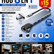 Hubs tipo C 8 en 1 para Mac y demás dispositivos - Img 52750267