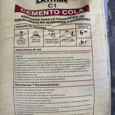Cemento Porcelanico Gris Cola LKTITAN 25kg - Img 123106907