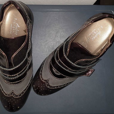 Zapatos plataformas color vino Oxford - 3/3